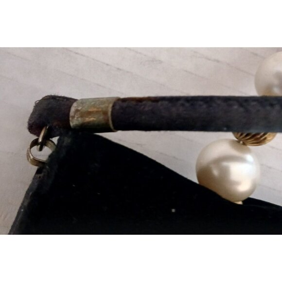 Vintage Black Velvet Evening Bag Handle Strap Made in Canada Purse - Picture 11 of 11